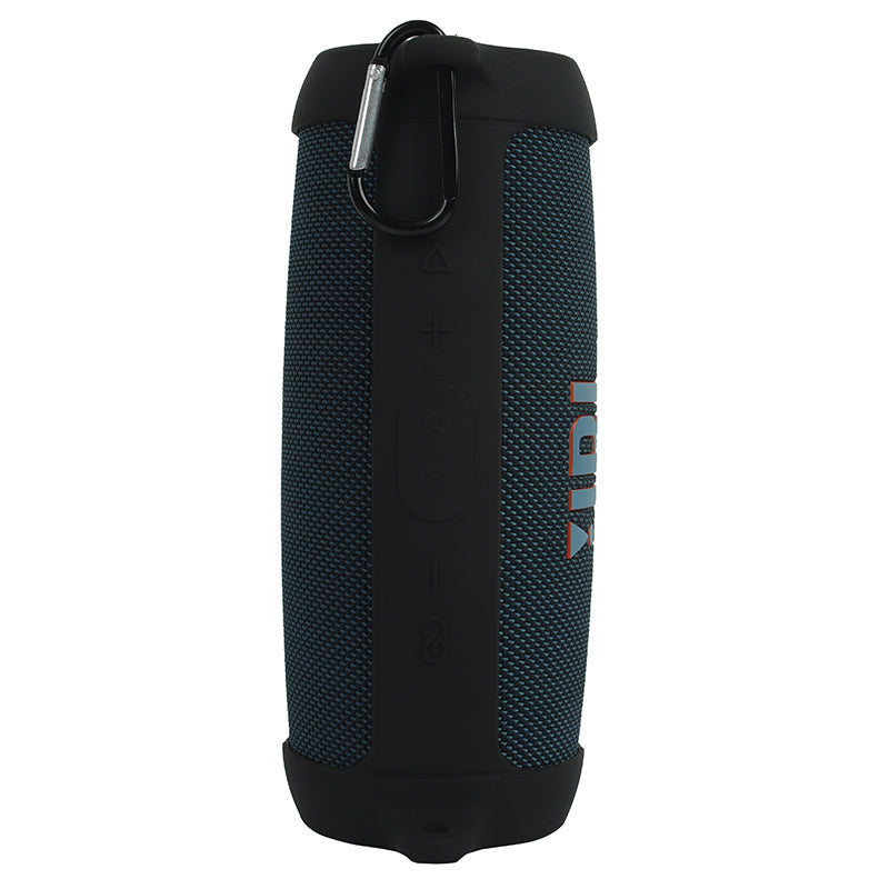 For JBL Charge 5 Silicone Carrying Case Bluetooth Speaker Anti-drop Protective Cover with Shoulder Strap and Carabiner