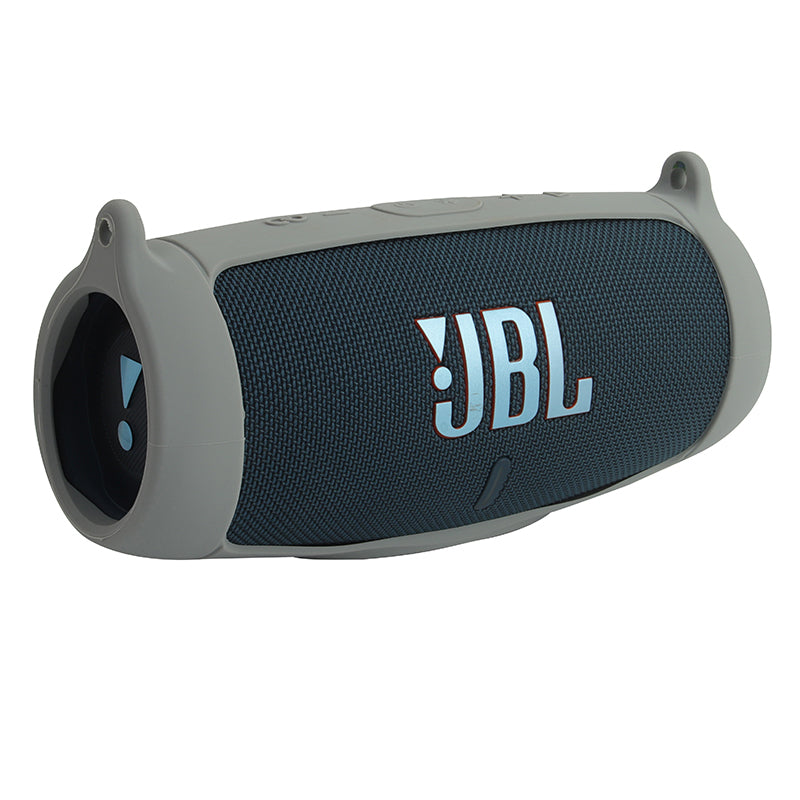 For JBL Charge 5 Silicone Carrying Case Bluetooth Speaker Anti-drop Protective Cover with Shoulder Strap and Carabiner