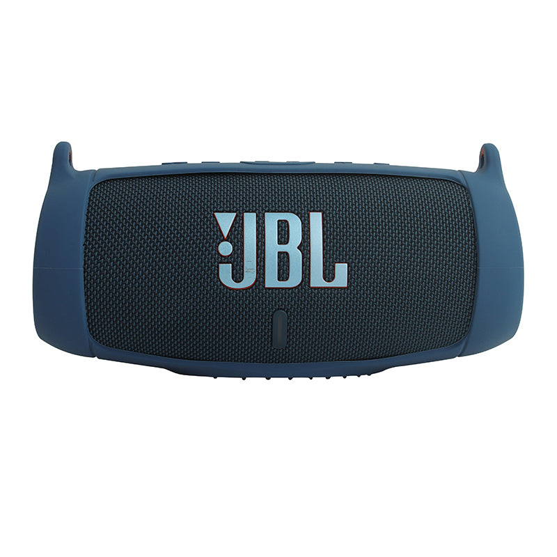 For JBL Charge 5 Silicone Carrying Case Bluetooth Speaker Anti-drop Protective Cover with Shoulder Strap and Carabiner