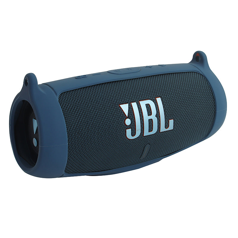 For JBL Charge 5 Silicone Carrying Case Bluetooth Speaker Anti-drop Protective Cover with Shoulder Strap and Carabiner