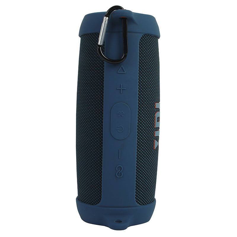 For JBL Charge 5 Silicone Carrying Case Bluetooth Speaker Anti-drop Protective Cover with Shoulder Strap and Carabiner