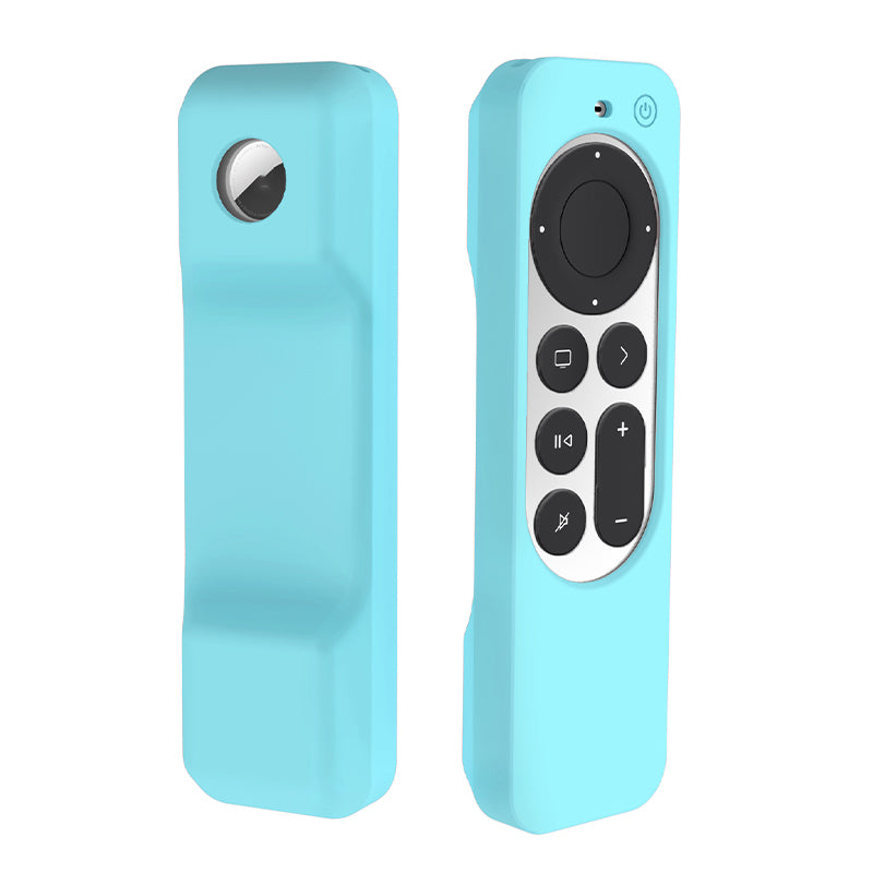 For Apple TV 4K 2021 + AirTag Remote Controller Silicone Case Anti-drop Protective Cover