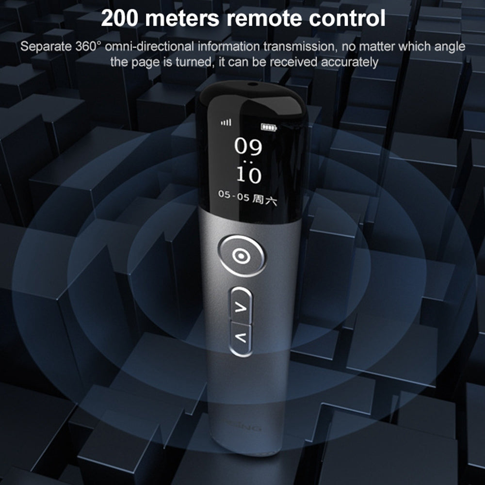 ASING A9 32G Presentation Clicker for Powerpoint Clicker with LCD Screen Multi-function Presenter Remote Pointer Rechargeable Presentation Pointer for Computer Projector (Smart Version)