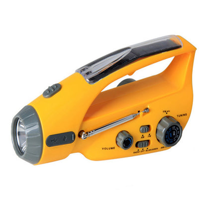 XLN-288DUS Outdoor Emergency Portable Light Solar Power AM / FM Radio Multi-Function Hand-Cranked Flashlight