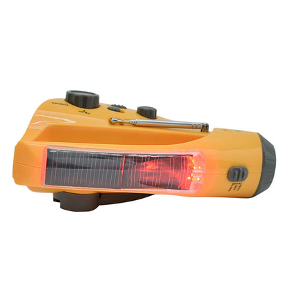 XLN-288DUS Outdoor Emergency Portable Light Solar Power AM / FM Radio Multi-Function Hand-Cranked Flashlight