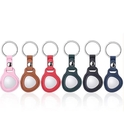 For HUAWEI Tag Bluetooth Tracker PU Leather Protective Case Anti-lost Cover with Keyring