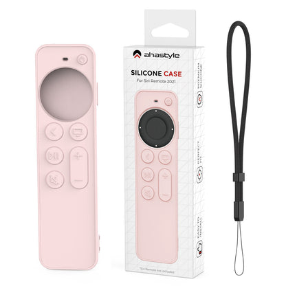 AHASTYLE PT167 for Apple TV Remote Silicone Protective Shell Anti-drop Case Cover with Lanyard