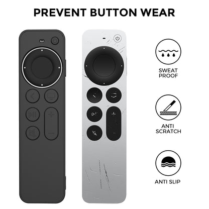 AHASTYLE PT167 for Apple TV Remote Silicone Protective Shell Anti-drop Case Cover with Lanyard