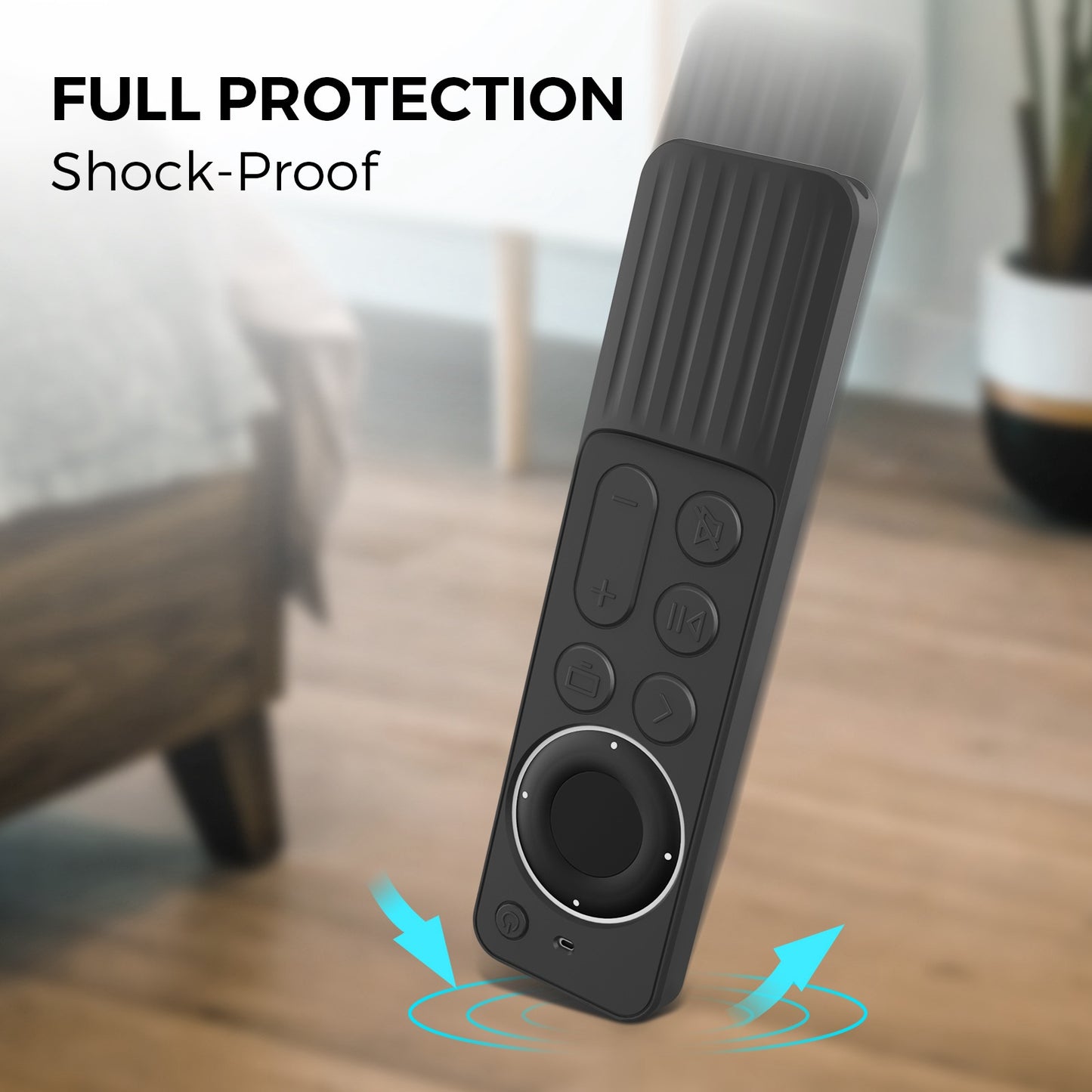 AHASTYLE PT166 Silicone Remote Protective Shell for Apple TV 4K Siri Remote 2021 Shockproof Soft Case Cover