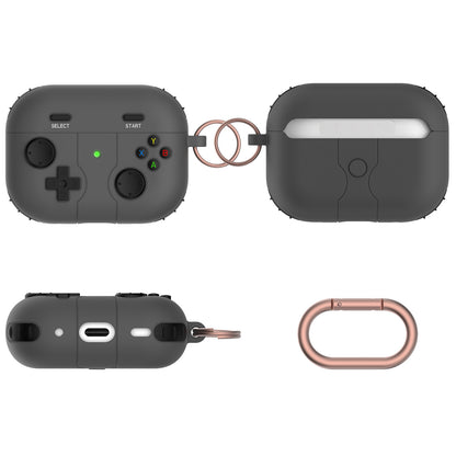 For Apple AirPods 3 Game Controller Design Earbuds Case Soft Silicone Full Body Protective Cover with Keychain