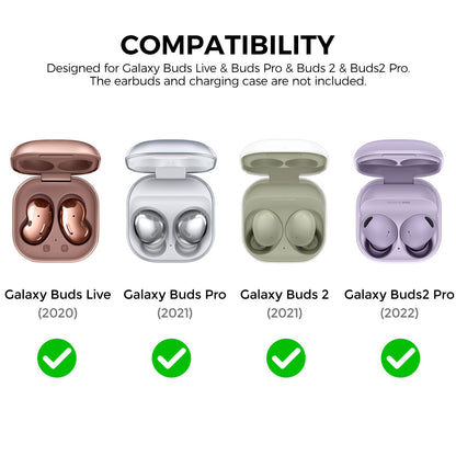 AHASTYLE WG84 For Samsung Galaxy Buds Live / Buds Pro / Buds 2 / Buds2 Pro Earphone Case Diamond Texture Hard PC Anti-drop Earubds Cover