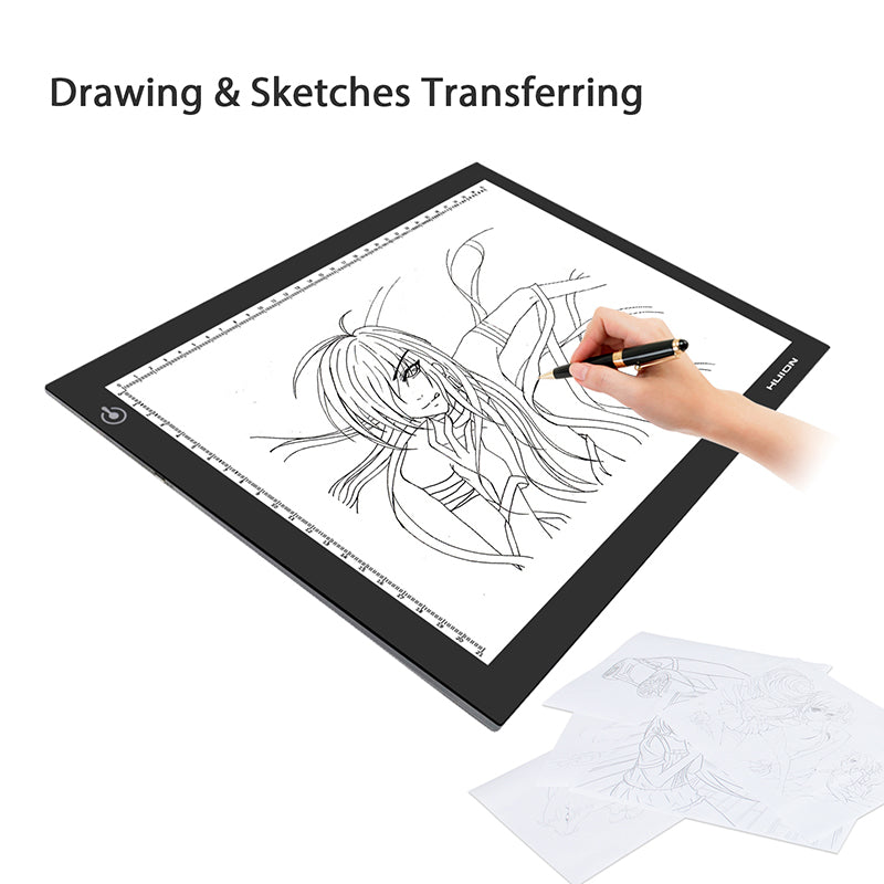 HUION L4S Super Slim Portable USB LED Light Pad Brightness Adjustable Drawing Pad Multiple Eye Protection Writing Board