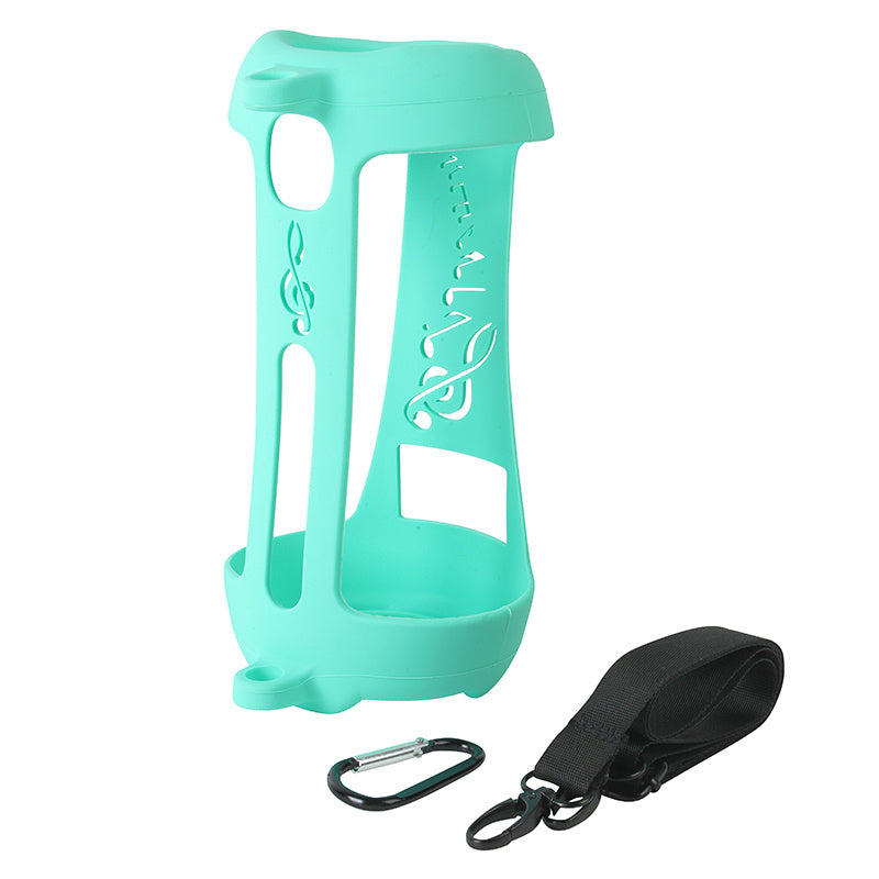 For JBL Pulse5 Soft Silicone Carrying Case Bluetooth Speaker Protective Cover with Shoulder Strap and Carabiner