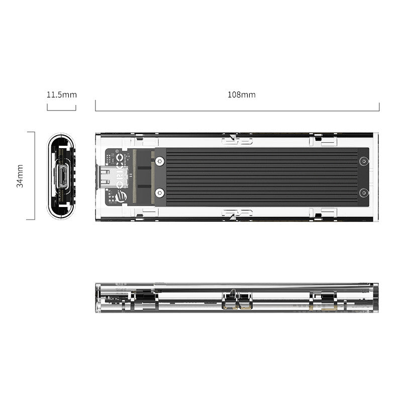 ORICO TCM2-C3 NVME M.2 to Type-C SSD Enclosure M Key Support UASP 2TB JMS578