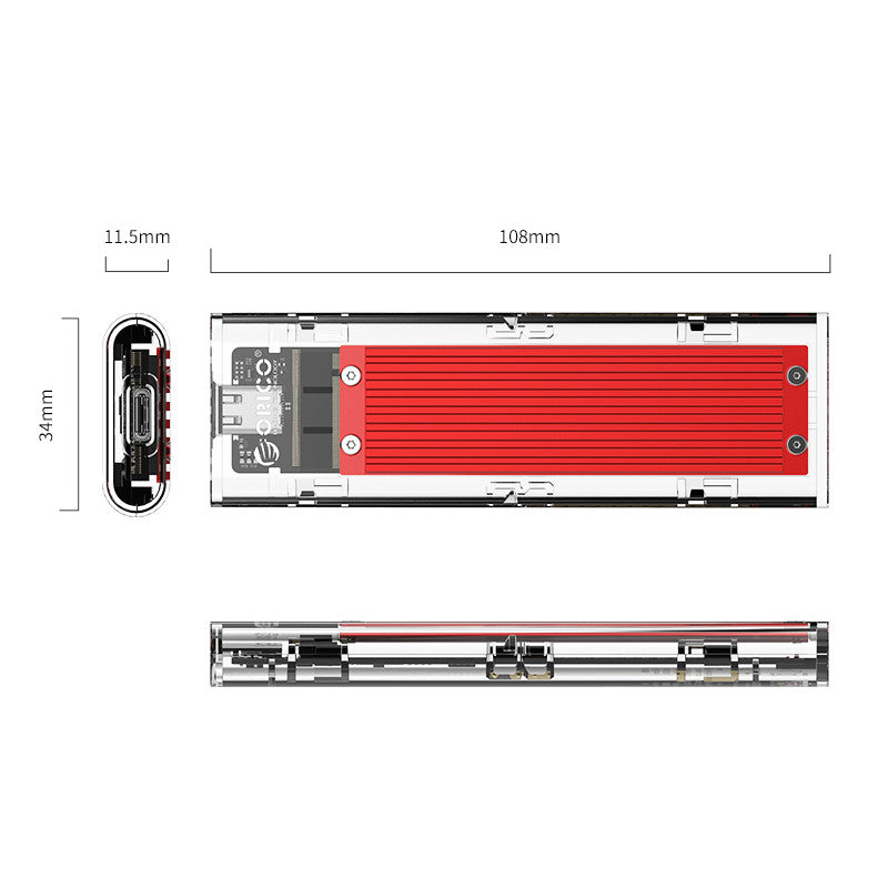 ORICO TCM2-C3 NVME M.2 to Type-C SSD Enclosure M Key Support UASP 2TB JMS578