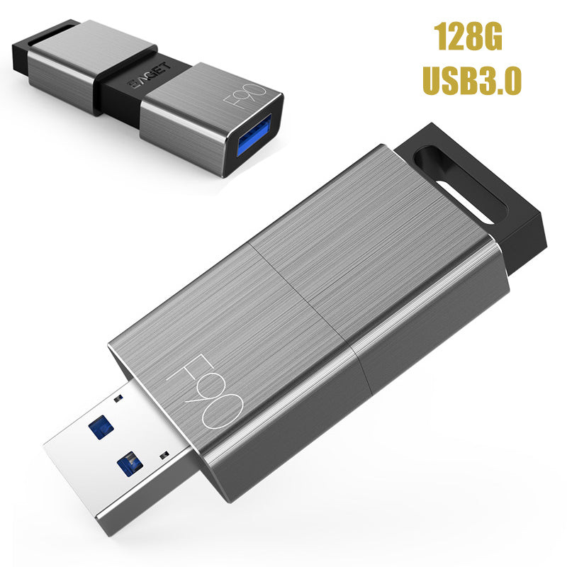 EAGET F90 USB 3.0 High Speed 128GB Capless USB Flash Drive
