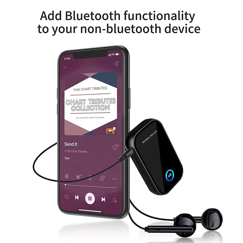 BT15 AUX Car Bluetooth 5.0 Audio Receiver Noise Reduction Bluetooth Call Adapter