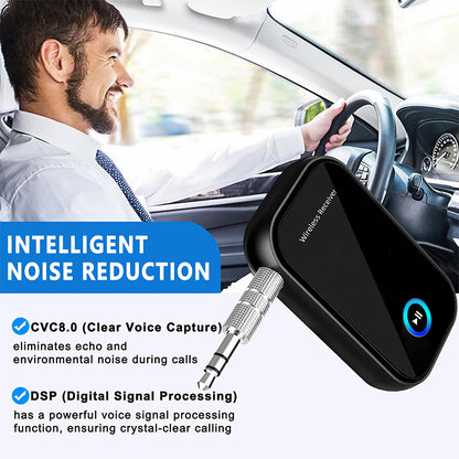 BT15 AUX Car Bluetooth 5.0 Audio Receiver Noise Reduction Bluetooth Call Adapter