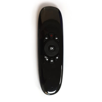 3 in 1 2.4GHz Wireless Air Mouse Full QWERTY Keyboard with TV Remote Control Function - Black