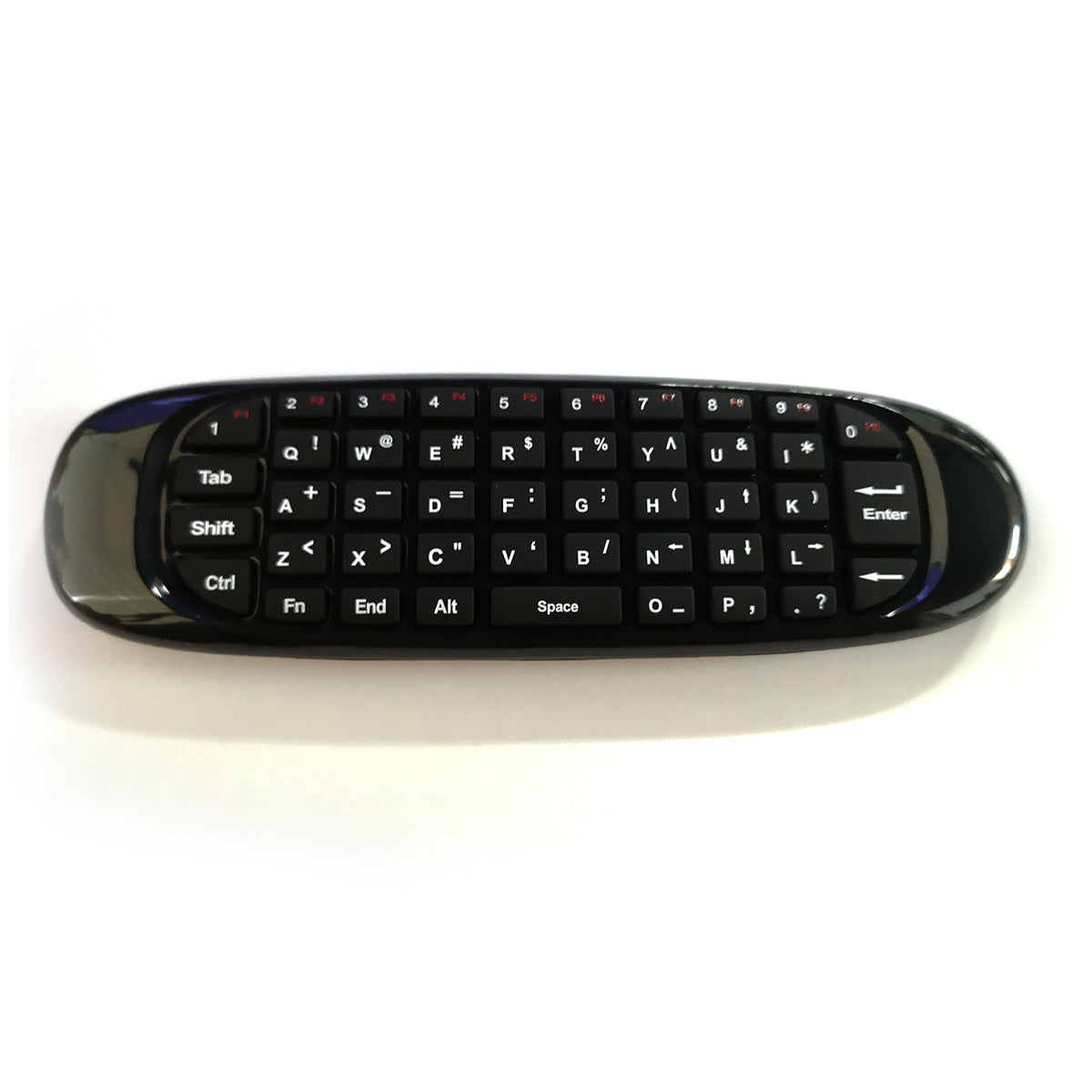 3 in 1 2.4GHz Wireless Air Mouse Full QWERTY Keyboard with TV Remote Control Function - Black