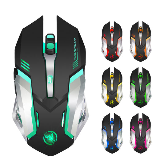 M10 Wireless Gaming Mouse 2400dpi Rechargeable 7 Color Backlight Breathing Comfort Gamer Mice