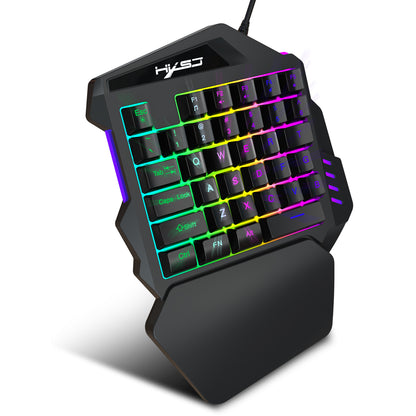 V100 Mini FN + ESC Button LED Backlight Single-handed 35 Key Mechanical Keyboard Game