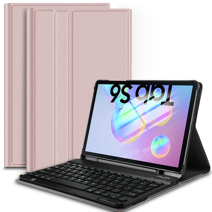 Bluetooth Keyboard and Detachable Leather Shell for Samsung Galaxy Tab S6 SM-T860/SM-T865