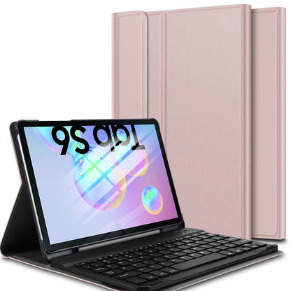 Bluetooth Keyboard and Detachable Leather Shell for Samsung Galaxy Tab S6 SM-T860/SM-T865