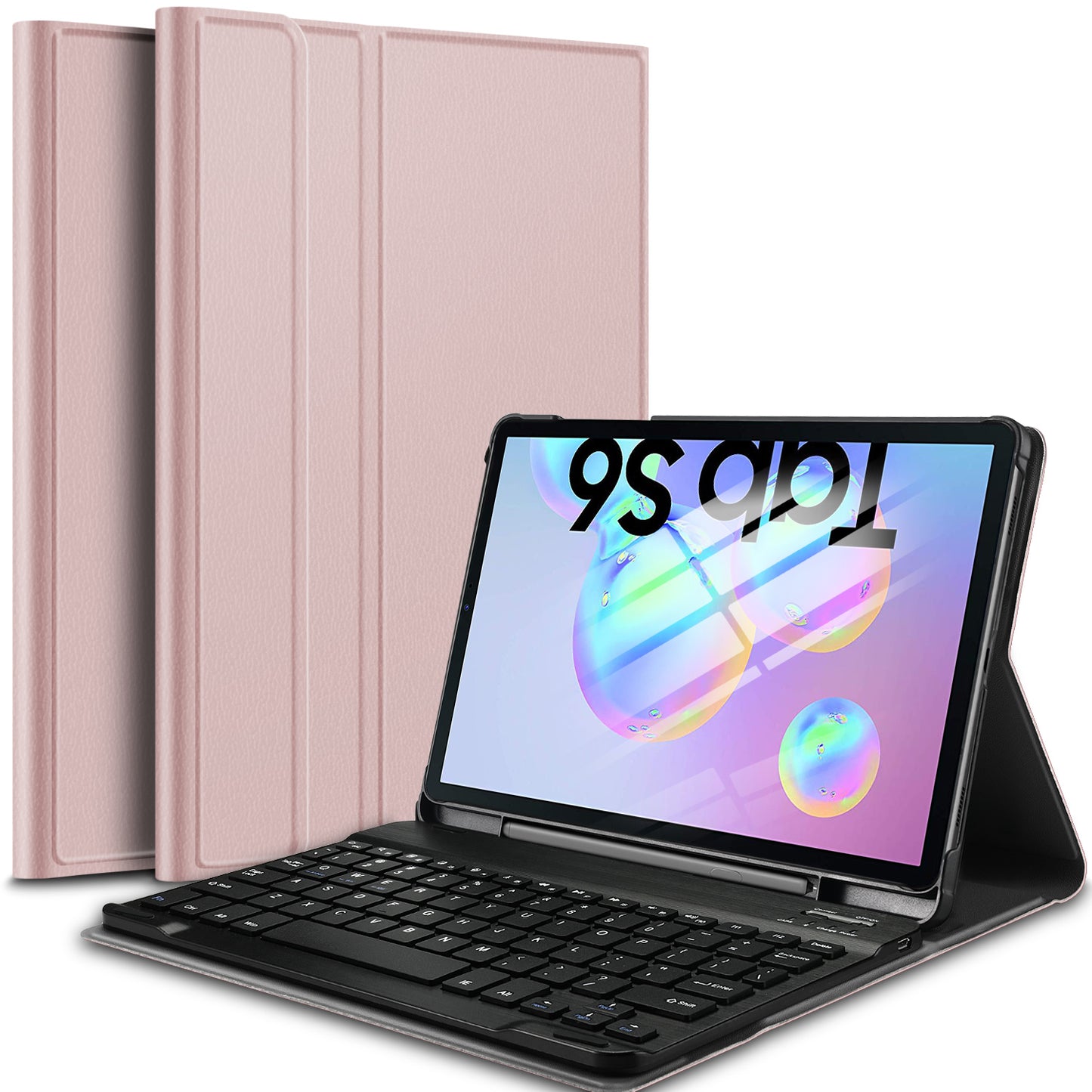 Bluetooth Keyboard and Detachable Leather Shell for Samsung Galaxy Tab S6 SM-T860/SM-T865