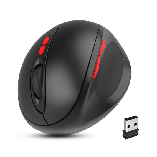 HXSJ 2.4G Wireless Prevention Ergonomic Black Vertical Mouse