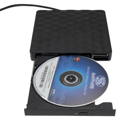 Dots Design CD Burner Drive DVD-RW Pop-Up External Optical Drive [with USB3.0 Port Cable] for Notebook / PC / Macbook