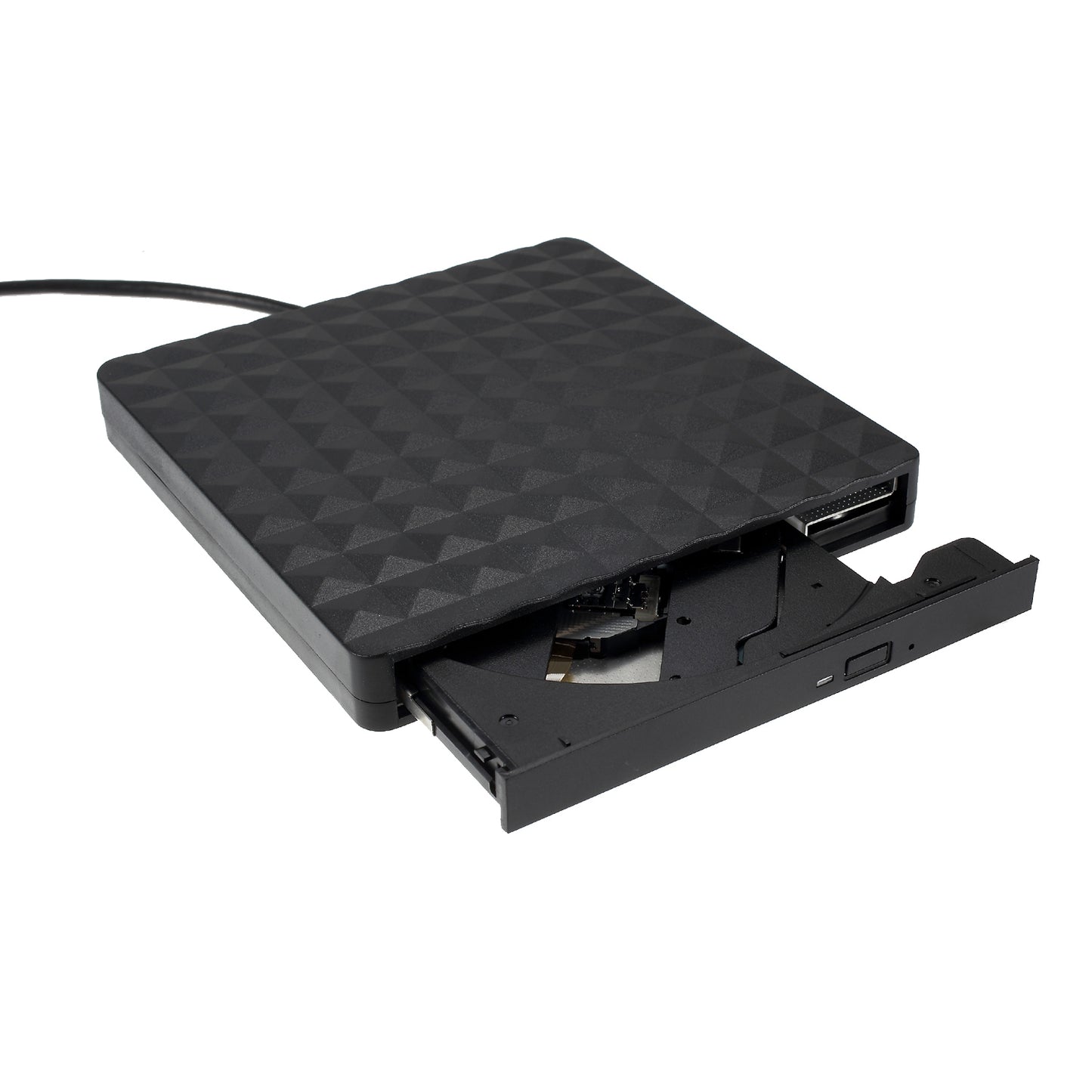 Rhombus Shape External Optical Drive DVD-RW [with USB3.0 Port Cable] for Notebook / PC / Macbook