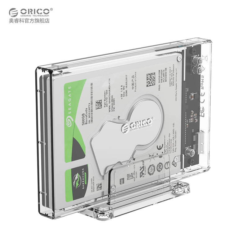 ORICO 2159U3 2.5 inch Transparent USB3.0 Hard Drive Enclosure with Stand 2.5inch HDD / SSD