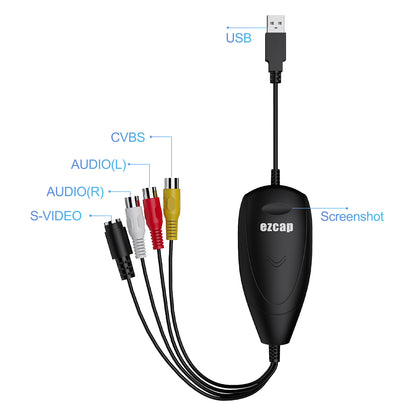 EZCAP 172 USB Video Capture Adapter for Window Xp/2000/vista/7/8