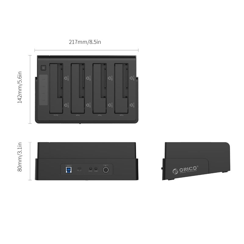 ORICO 6648US3-C 4 Bay USB3.0 & Hard Drive Docking Station for 2.5/3.5 Inch HDD/SSD