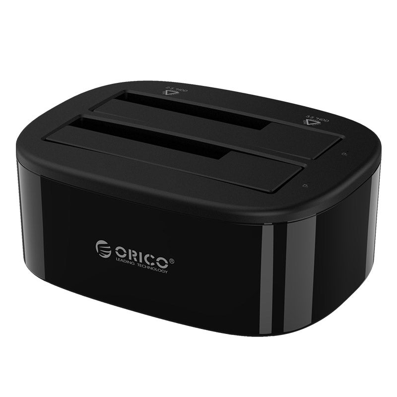 ORICO USB 3.0 SATA Dual-bay Hard Disk Drive Dock Station Enclosure Case for 2.5"/3.5" SDD HDD with Offline Clone Function (6228US3-C)