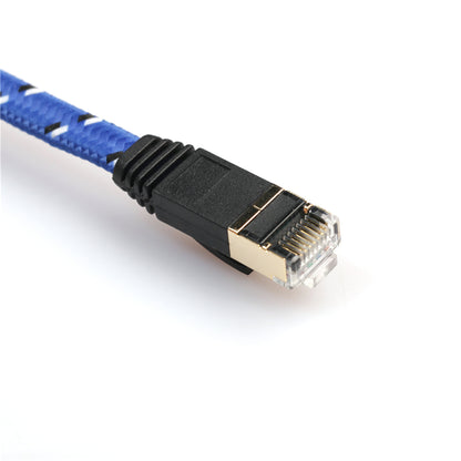 1.8M Woven Pattern CAT-7 10 Gigabit Ethernet Flat Patch Cable