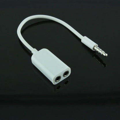 Male to Female Dual Port 3.5mm Earphone Headphone Audio Splitter Cable Adapter Jack