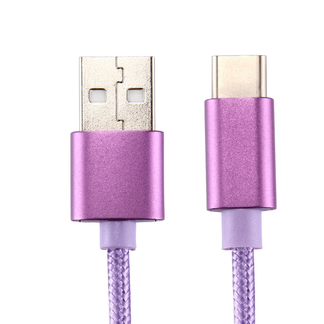 2m Woven Texture Type-C USB Reversible Phone Cable for Samsung Note 8/S8/S8 Plus etc.