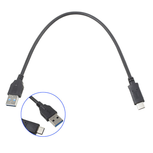 30cm Type-C to USB 3.0 Male 3A Charging Cable 5Gbps Data Sync Cord