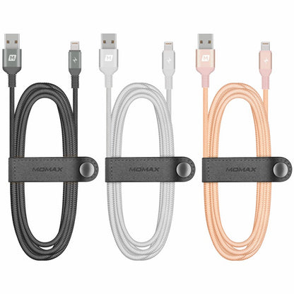 MOMAX Elite Link MFI 1.2M Woven Lightning 8pin USB Data Sync Charging Cable for iPhone iPad iPod