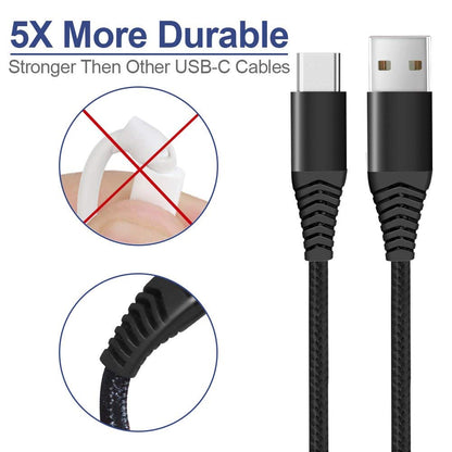 Type-C Cable, 1.8m Nylon Weaving 3A Type-C USB 3.0 Data Transfer Charging Cable for Xiaomi Huawei