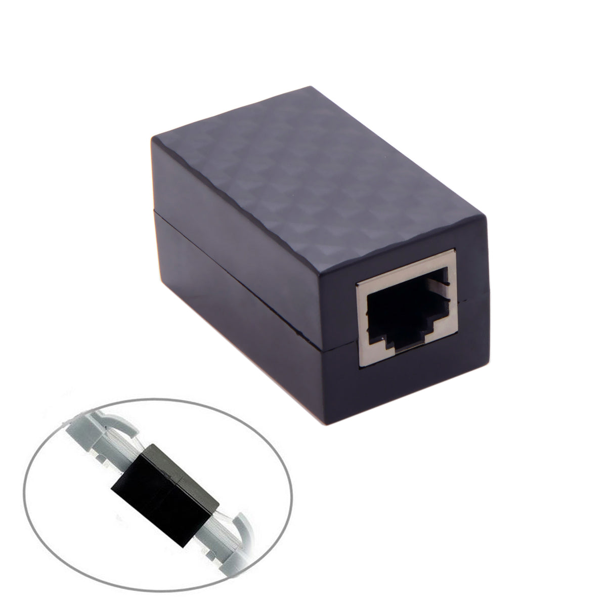 CY UT-013 RJ45 UTP STP CAT6 CAT5e Female to Female Network LAN Adapter Extender with Lightning Protection &amp; Shield