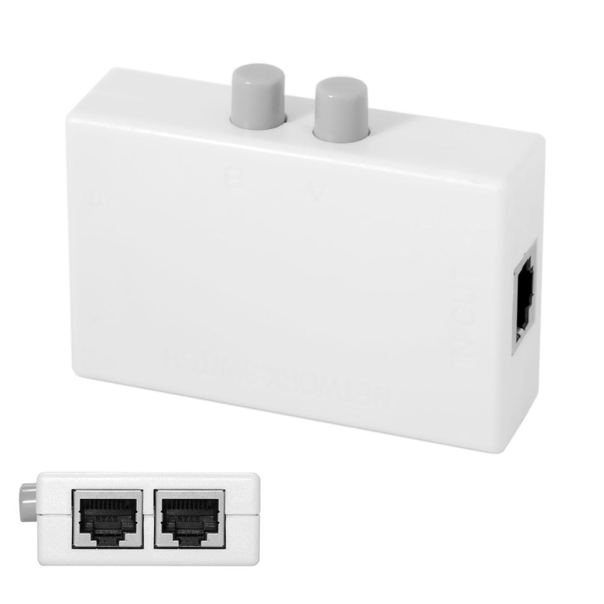 UTP STP 2 in 1 out 2 Ports RJ45 LAN CAT Network Switch Selector Internal External Networking Switcher Splitter Box