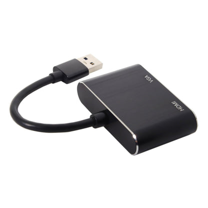 CY U3-011 USB 3.0 to HDMI + VGA Video Graphics Adapter - Black