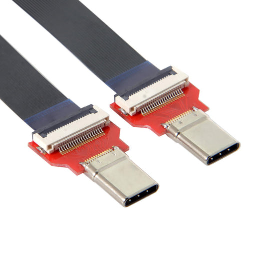 20cm FPC Flat USB 3.1 Type-C USB-C Male to Male Data Cable for MacBook &amp; Laptop &amp; Phone &amp; Drive