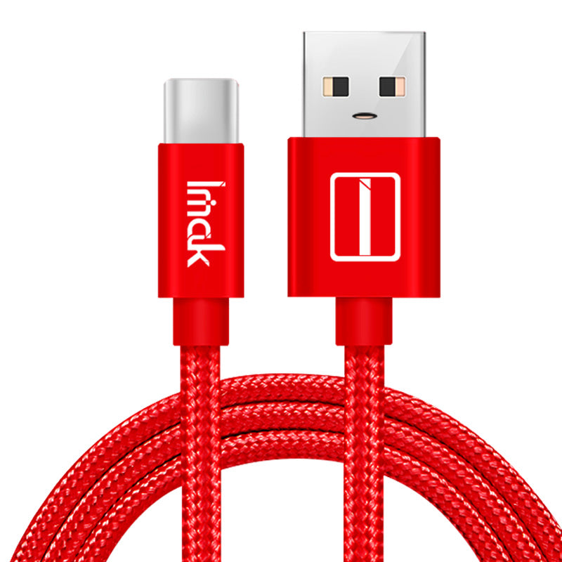 IMAK Woven Pattern 1.0M Type-C USB Data Sync Charging Cable for Samsung Huawei