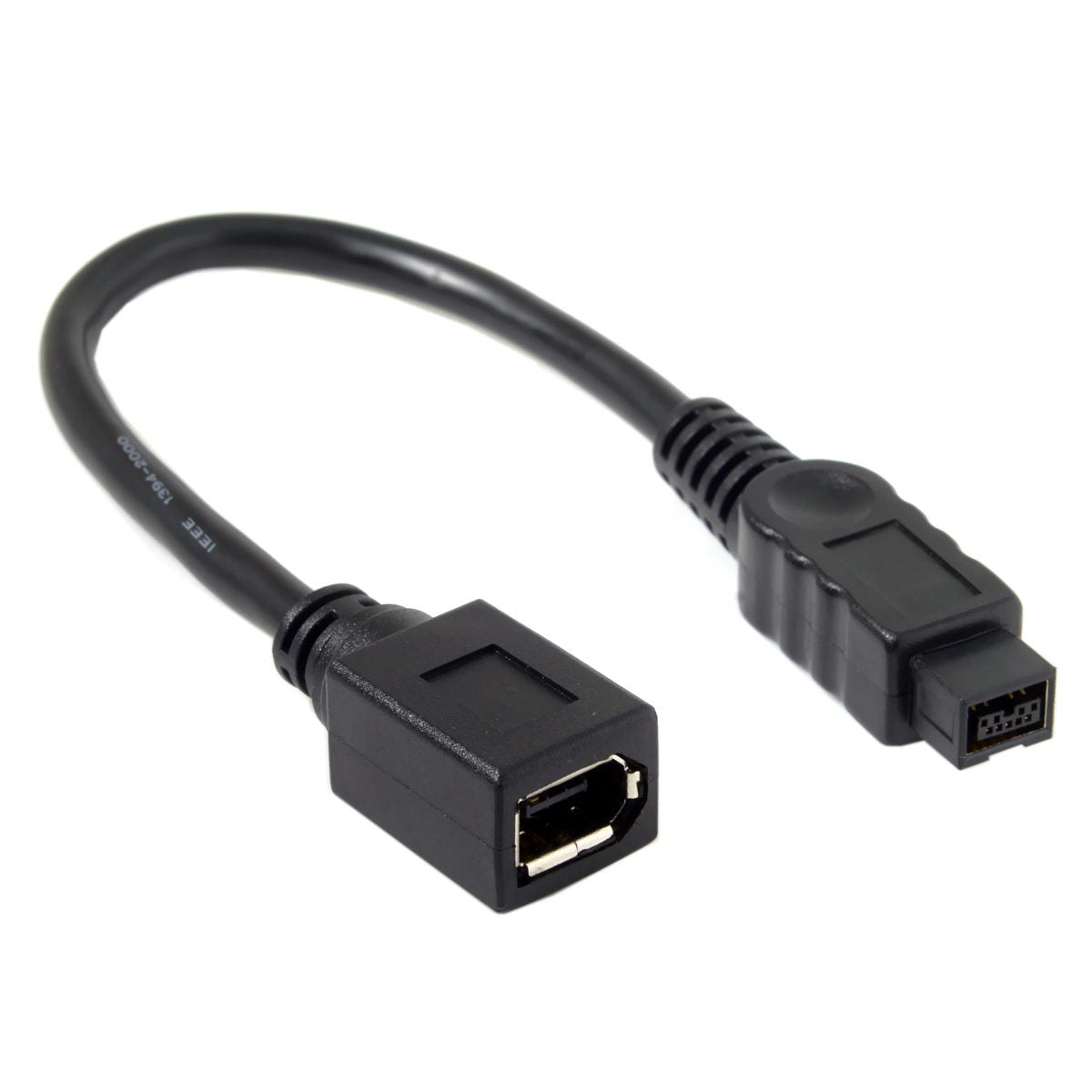 CY FW-012-BK 1394 Cable FireWire 400-to-800 Adapter Cable 6F-9M Cord 20cm