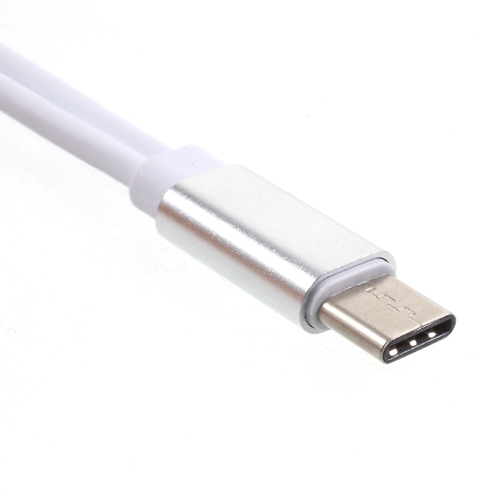 USB Type-C to 3.5mm Jack Aux Audio + USB Type-C Charging Female Port Splitter Cable