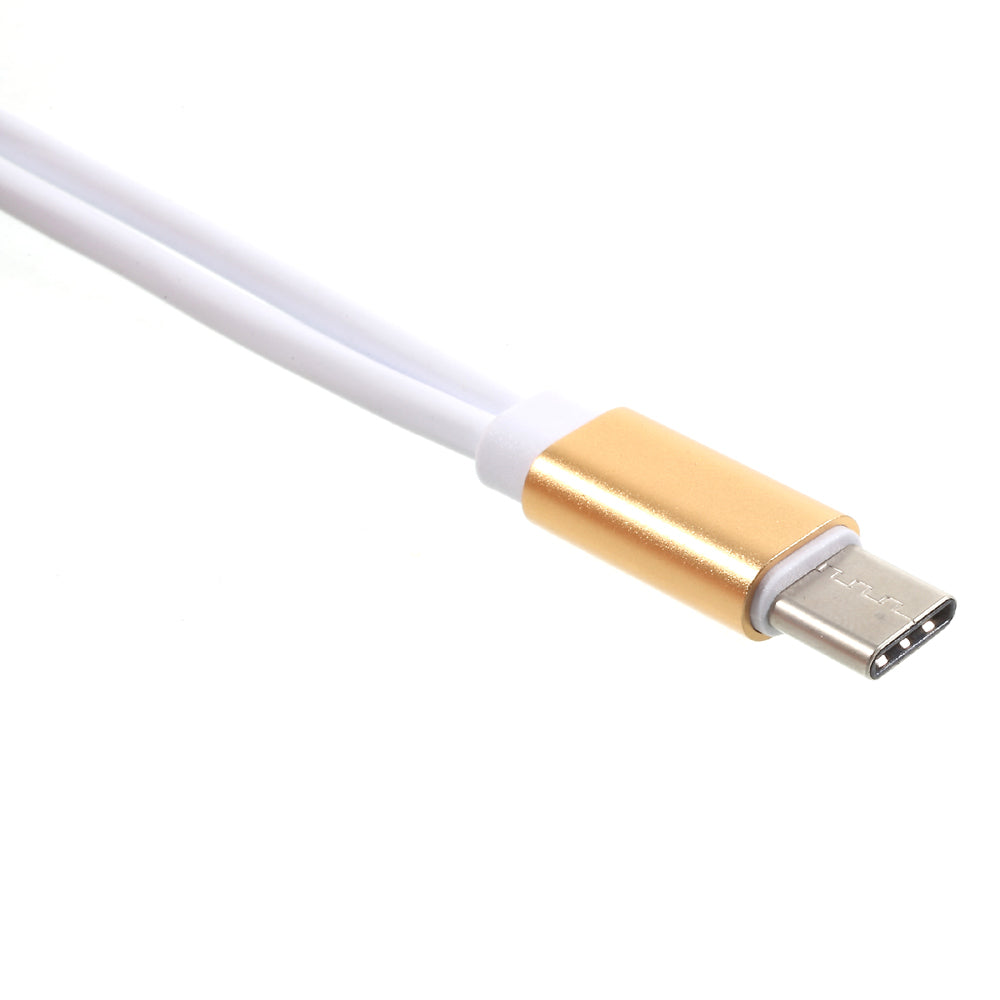 USB Type-C to 3.5mm Jack Aux Audio + USB Type-C Charging Female Port Splitter Cable